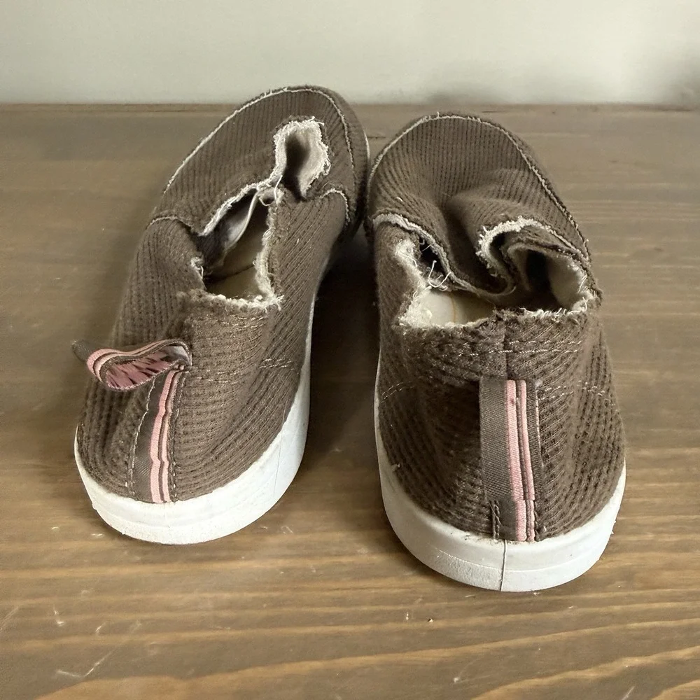 Vionic Beach Womens 8M Brown Corduroy Slip On Malibu Comfort Shoes Flats